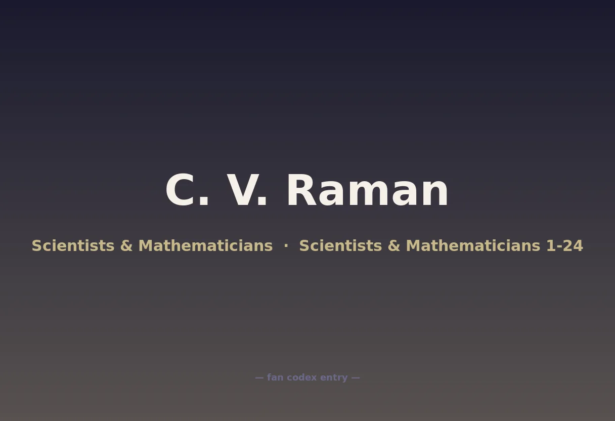 C. V. Raman