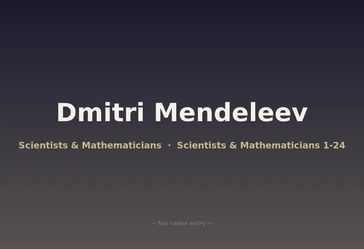 Dmitri Mendeleev